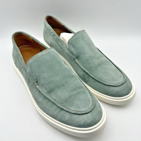 Allen Edmonds Mens Hayes Venetian Oxfords US 12 D Sage Green Suede GUC - Picture 5 of 15